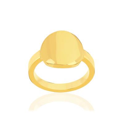 Bague plaqué or jaune médaille