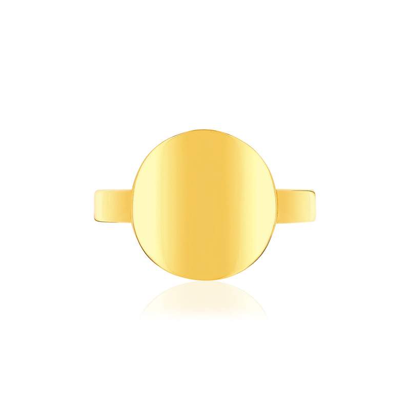Bague plaqué or jaune médaille - vue 3