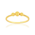 Bague plaqué or jaune boules - vue 1