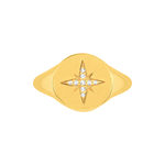 Bague plaqué or jaune zirconias - vue 3