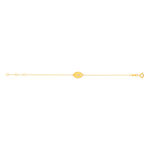 Yellow gold plated bracelet with oval zirconia beads 18 cm - view 2