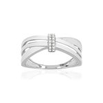 Bague or blanc 375 diamants 0.05 carat - vue 1