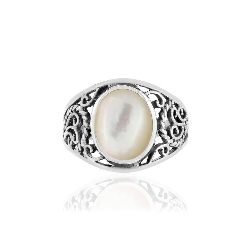 Bague argent 925 nacre - vue 3