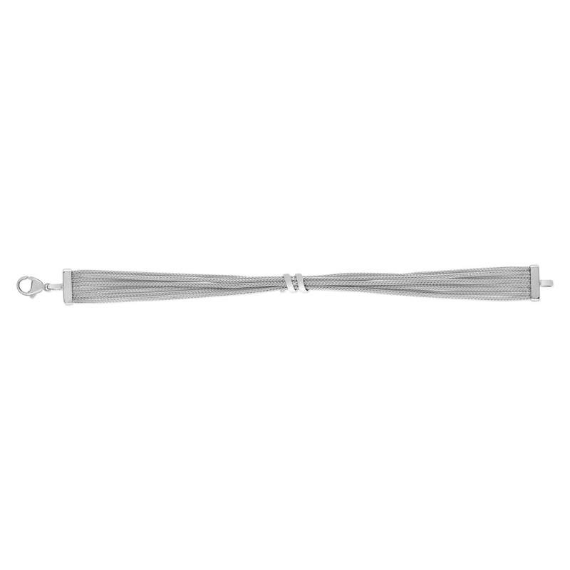 Silver bracelet 925 multistrands 19 cm - view 2