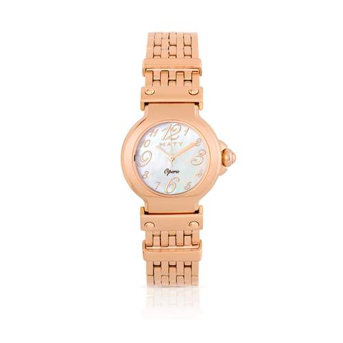 Montre Opéra femme acier rosé