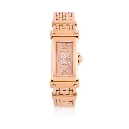 Montre Opéra femme acier rosé