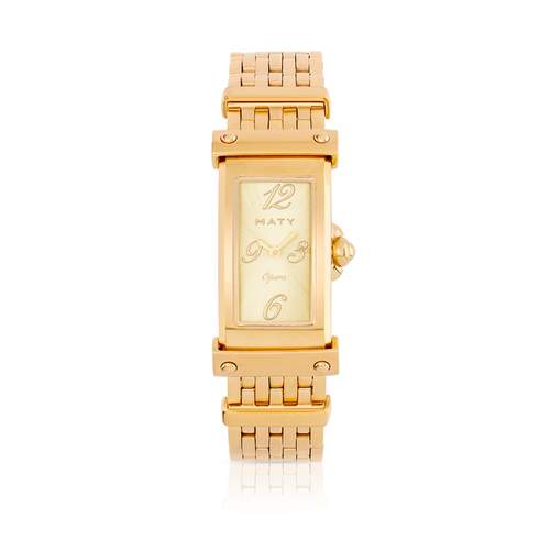 Montre Opéra femme acier doré