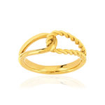 Bague acier jaune - vue 1
