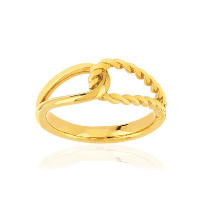 Bague acier jaune