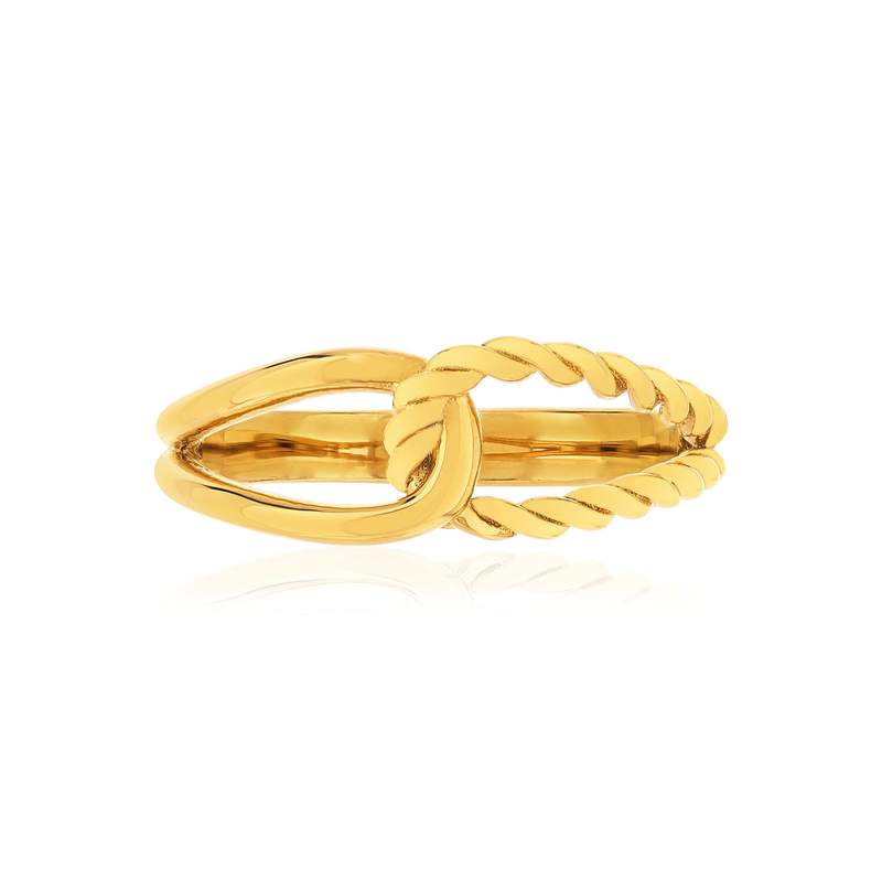 Bague acier jaune - vue 3