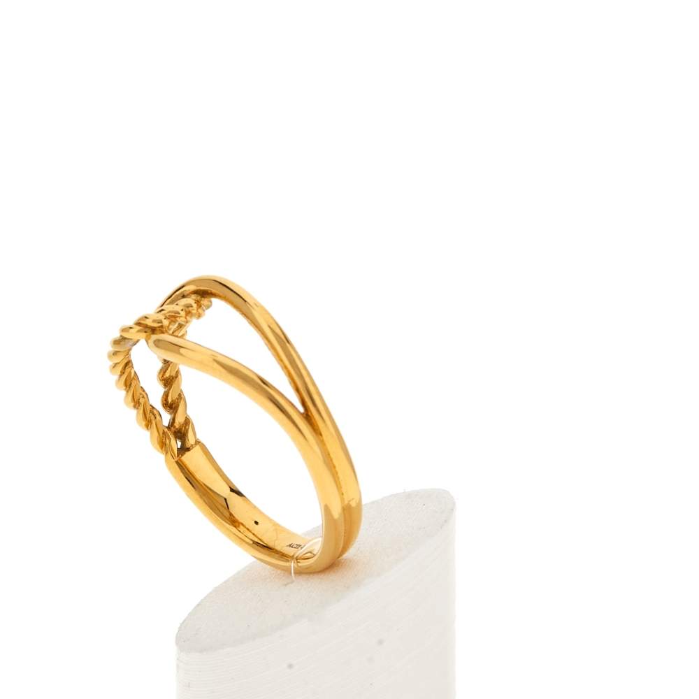 Bague acier jaune - vue 5