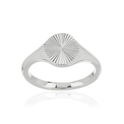Bague acier blanc