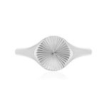 Bague acier blanc - vue 3