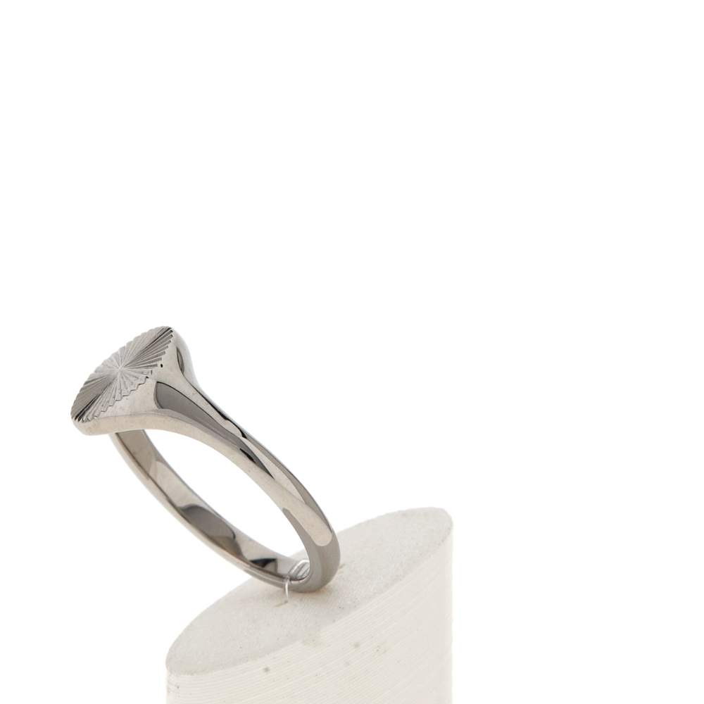 Bague acier blanc - vue 5