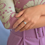 Bague acier blanc - vue porté 2