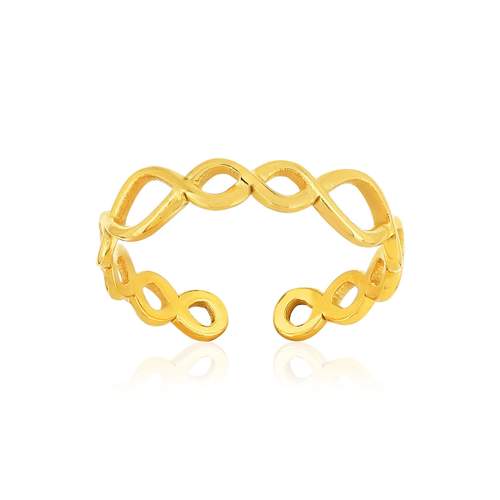 Bague acier jaune