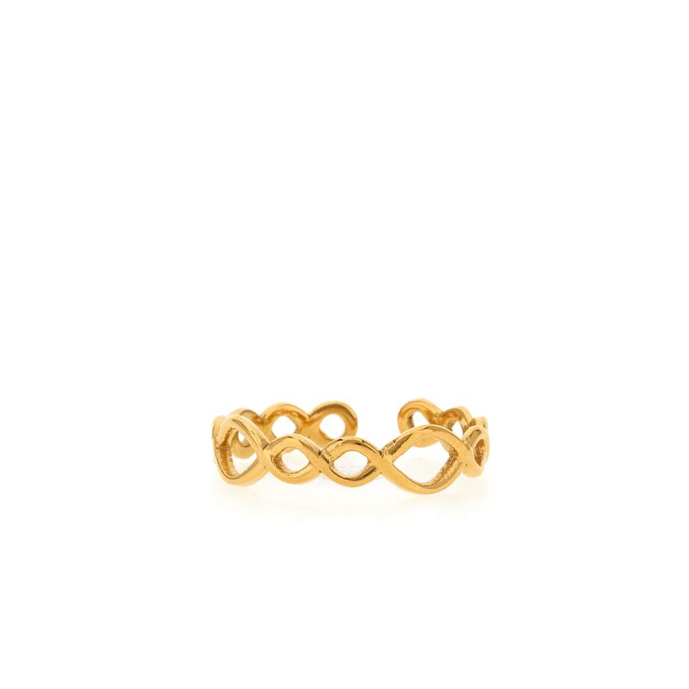 Bague acier jaune - vue 2