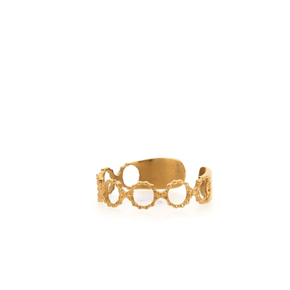 Bague acier jaune - vue 4