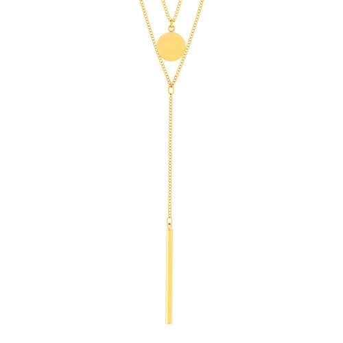 Collier multirang acier jaune 45 cm