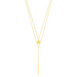 Collier multirang acier jaune 45 cm - vue 2