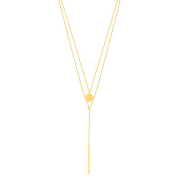 Collier multirang acier jaune 45 cm