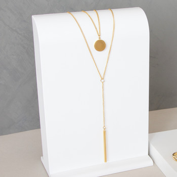 Collier multirang acier jaune 45 cm