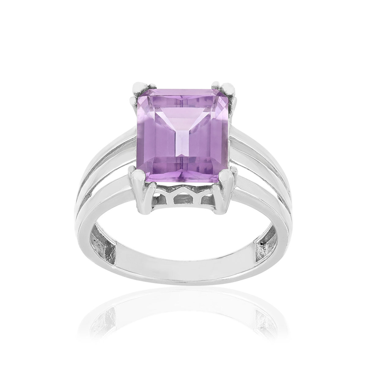 Gemondo Bague Amethyste Argent Sterling Amethyste Fevrier Corde Modele Bague Amethyste