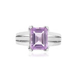 Bague argent 925 améthyste 3.30 carats - vue 3