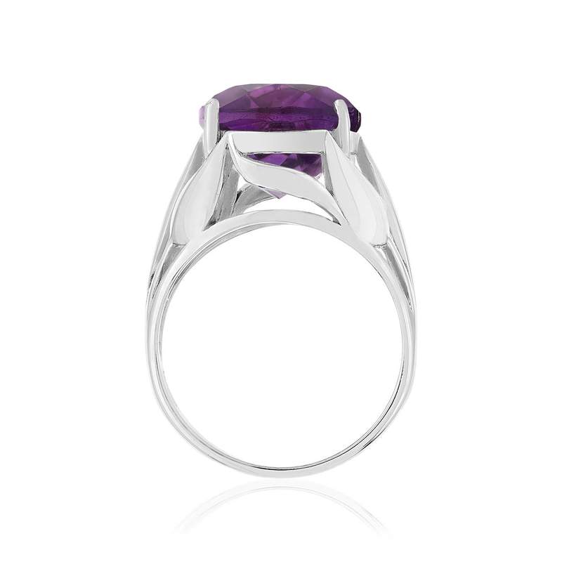 Bague argent 925 améthyste 7.50 carats - vue 2