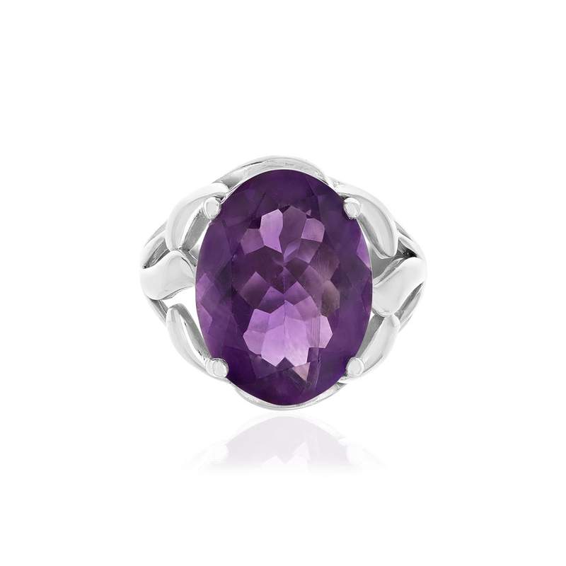 Bague argent 925 améthyste 7.50 carats - vue 3