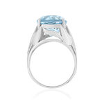 925 Sterling Silver Ring with a 10-Carat Treated Blue Topaz - View 2