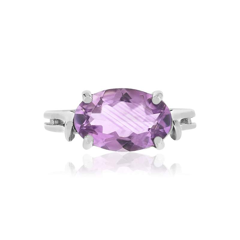 Bague argent 925 améthyste - vue 3