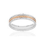 Alliance 2 ors 750 rose et blanc - vue 1