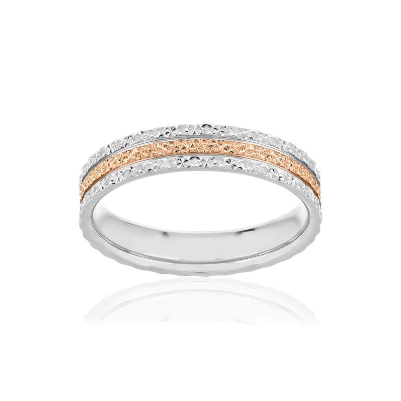 Alliance 2 ors 750 rose et blanc - vue 1