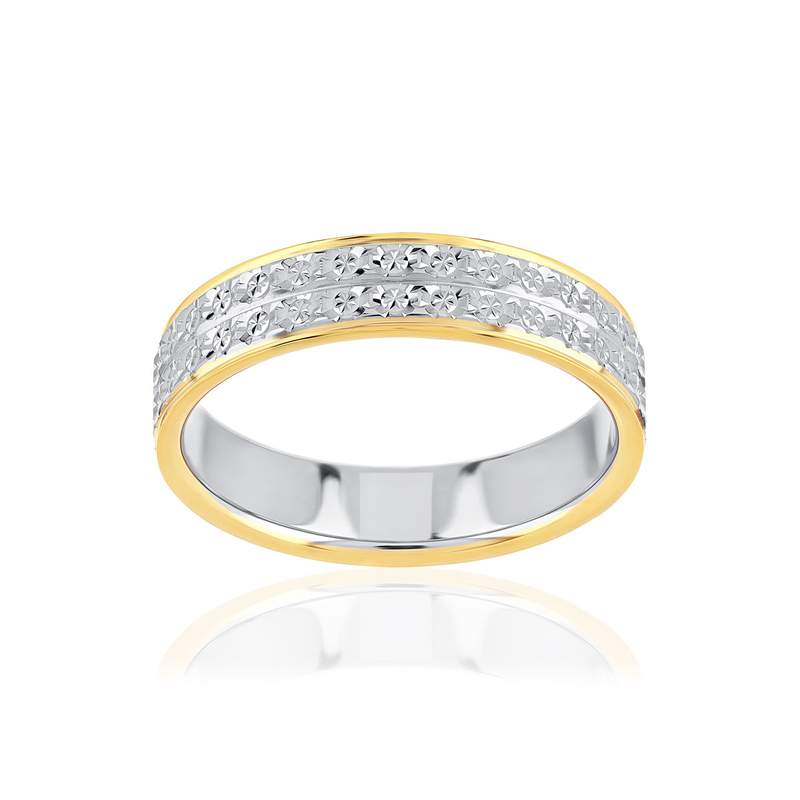 Alliance 2 ors 750 jaune et blanc - vue 1