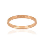 Alliance or 750 rose effet martelé - vue 1