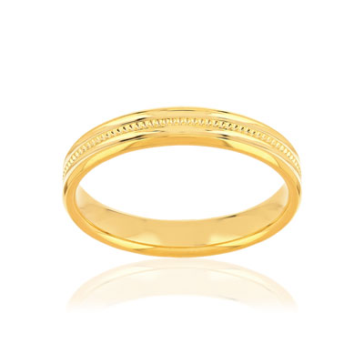 750 yellow gold wedding band