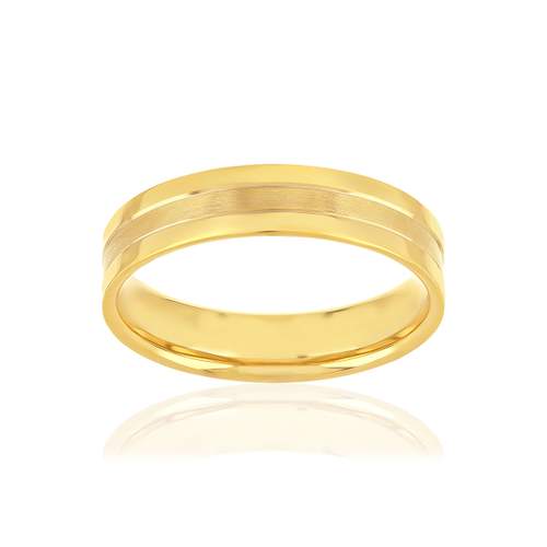 750 yellow gold wedding band