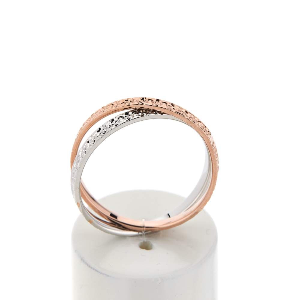 Alliance 2 ors 750 rose et blanc - vue 1