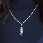 Collier argent 925 zirconias 60 cm - vue 1