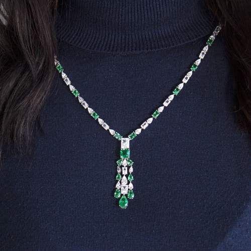 Collier argent 925 zirconias 60 cm