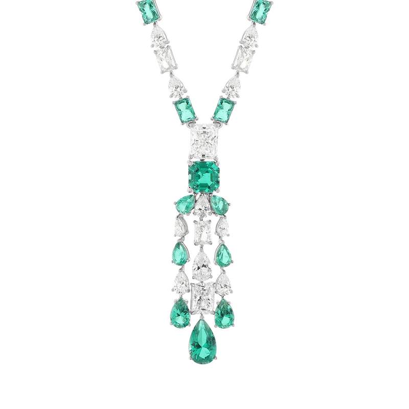 Collier argent 925 zirconias 60 cm - vue 2
