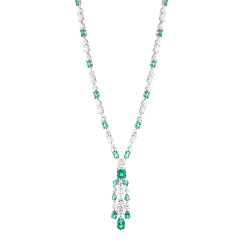 Collier argent 925 zirconias 60 cm - vue 3