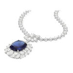 Collier argent 925, pierre synthétique zirconias 42 cm - vue D2