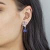 Boucles d'oreilles pendants argent 925 zirconias - vue V1