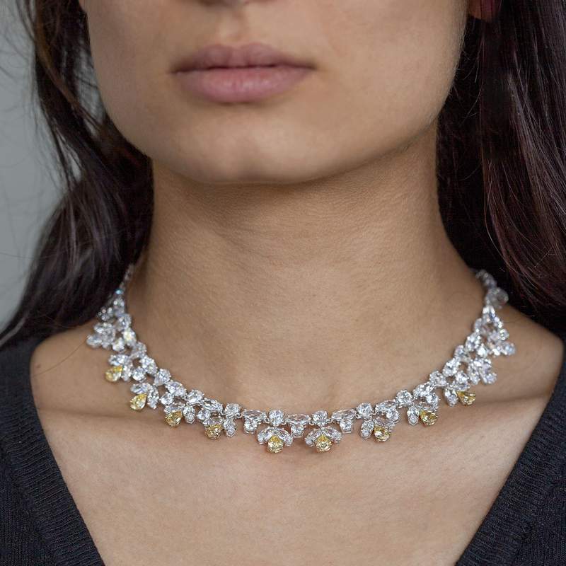 Collier argent 925 zirconias 40 cm - vue 1