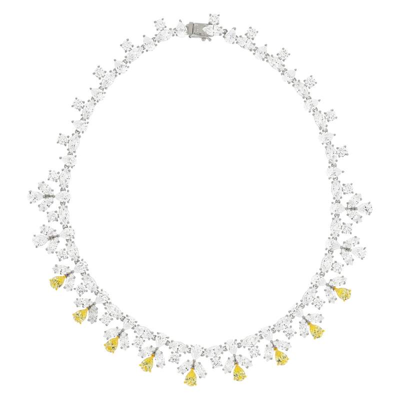 Collier argent 925 zirconias 40 cm - vue 5