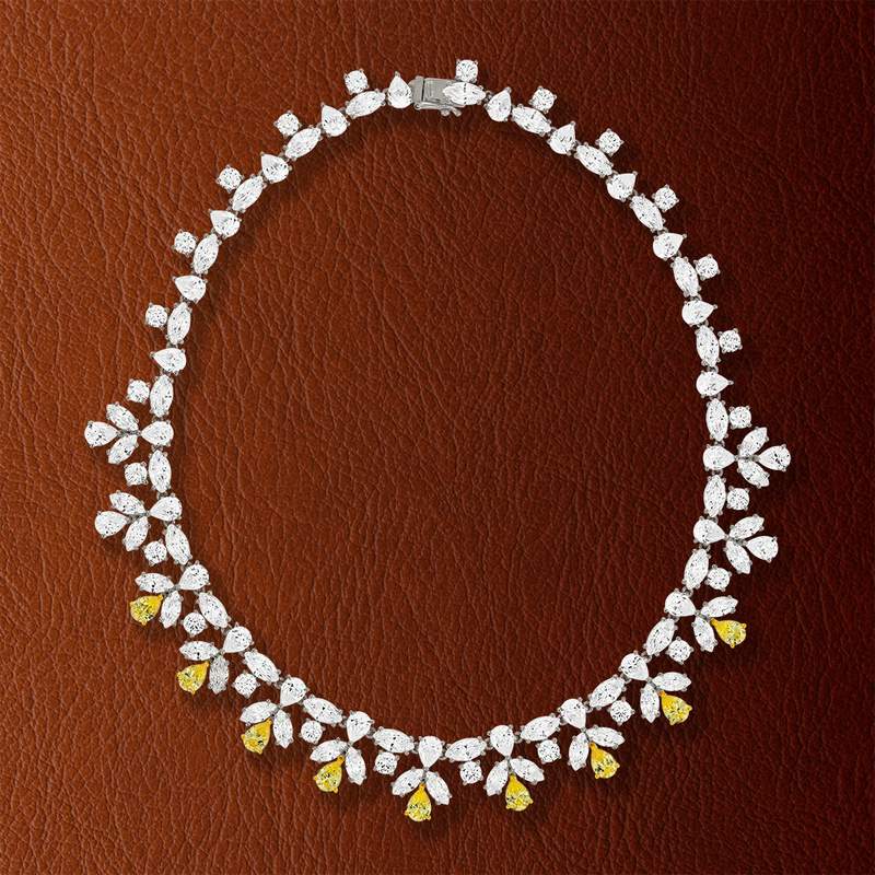 Collier argent 925 zirconias 40 cm - vue D1