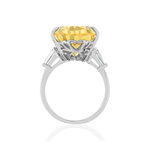 Bague argent 925 zirconia jaune - vue 3