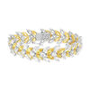 Bracelet argent 925, zirconias jaunes et blancs 18 cm - vue V2